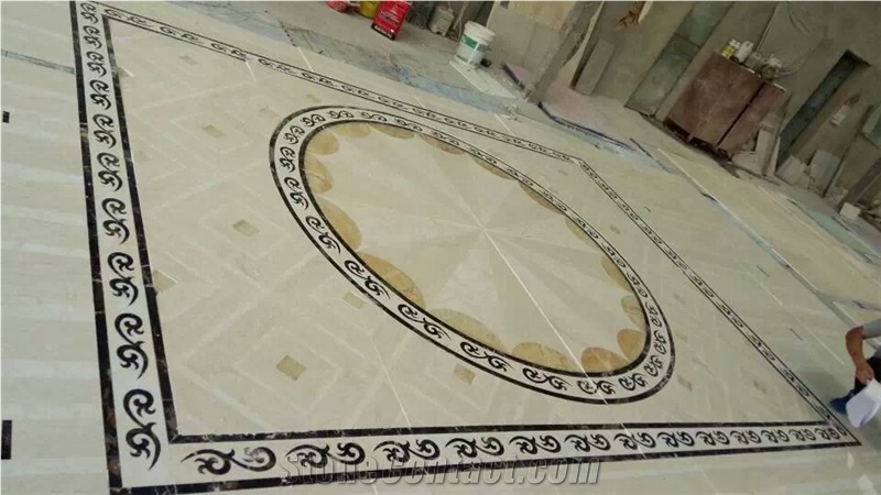 China Multicolor Marble Water Jet Mosaic