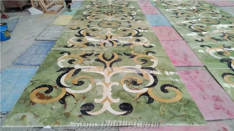 China Multicolor Marble Water Jet Mosaic