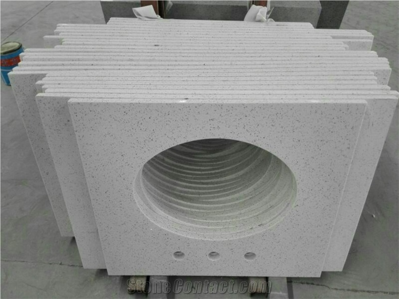 China White Artifical Quartz Stone Countertop