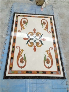 Square Medallions,Multicolor Marble Water Jet