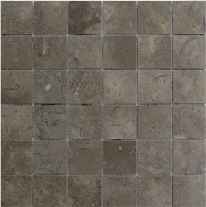 Cheap Chinese Dark Emperador Brown Polished Marble Square Mosaic Tiles