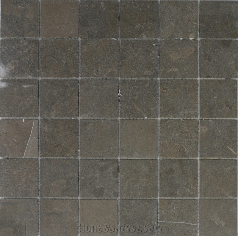 Cheap Chinese Dark Emperador Brown Polished Marble Square Mosaic Tiles