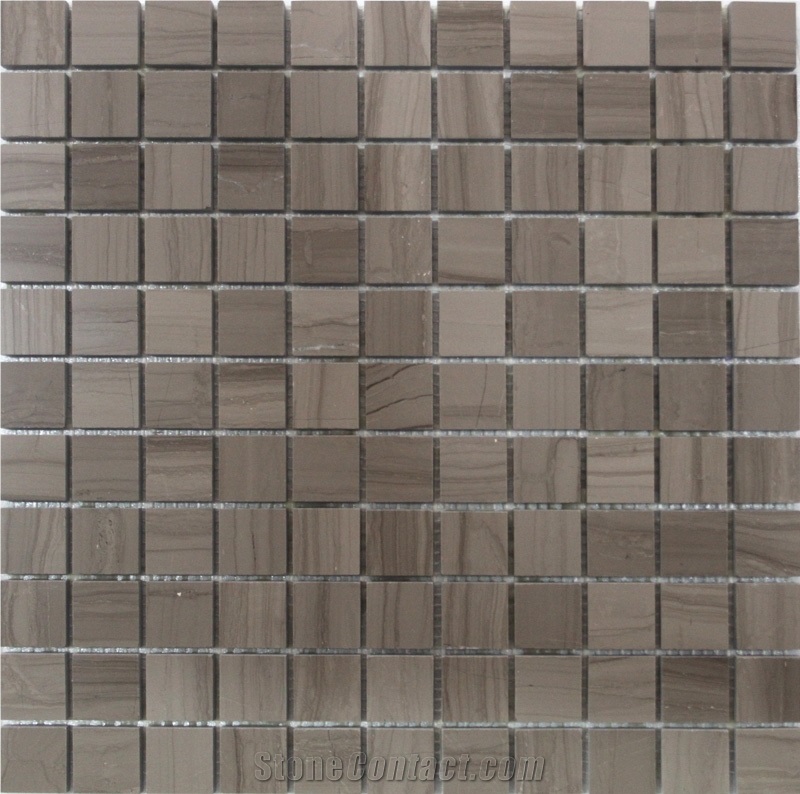 High Quailty Honed Nublado Light Timber White Square Marble Mosaic Tiles