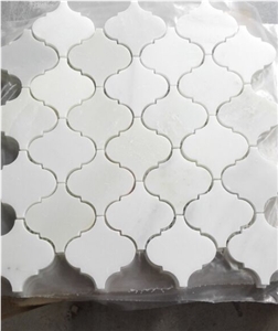 New Design Eastern White Marble Mosaic in New Shape for Bathroom Pattern