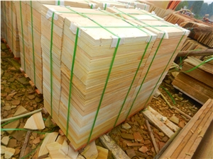 Popular Chinese Wooden Yellow Sandstone Tiles