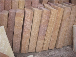 Modak Sandstone India Kerstone, Brown India Sandstone Kerbstone