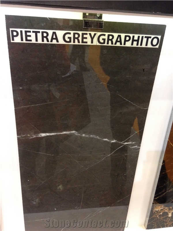 Pietra Grey Graphito Marble Polished Slabs, Tiles