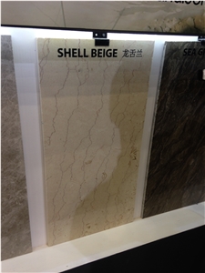  Shell Beige Marble Slabs, Tiles