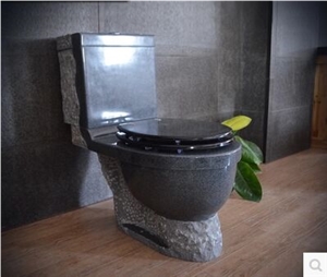 G654 Granite Grey Stone Toilets, Jet Mist Nature Stone Bathroom Toilet Closets, China Impala Granite Toilets