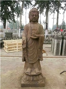 Antique Finish Hand Carving Stone Statues, Old Stone Horse, Hostorical Sculpture, Blue Brown Limestone Statues