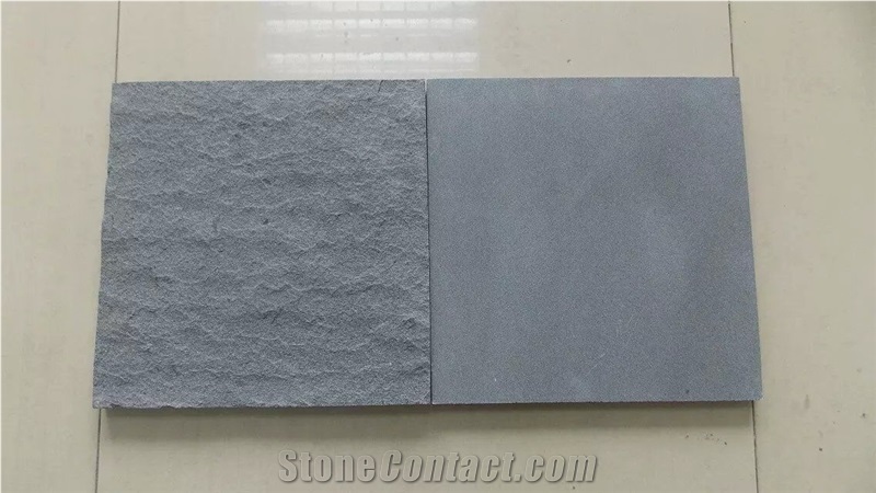 Black Sandstone Tiles & Slabs,China Dark Grey Sandstone