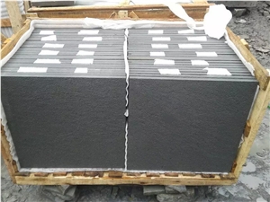 Black Sandstone Tiles & Slabs,China Dark Grey Sandstone