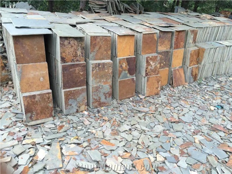 Cheap Rusty Slate Tiles & Slabs Paving Wall Cladding Low Prices