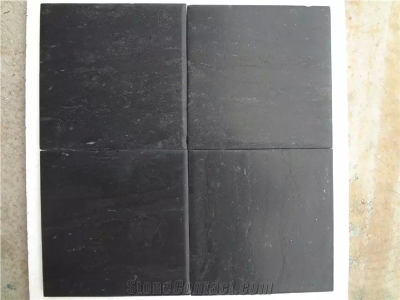 China Black Limestone Tiles & Slabs,Black Limestone Flooring/Walling