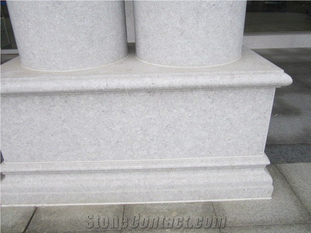 Jiangxi Pearl White Granite Bushhammered Tiles Slabs, China White Granite