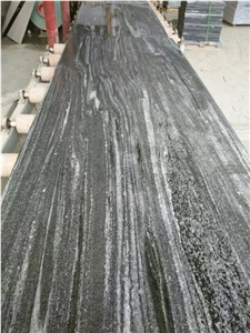 Shandong Landscaping Dark Grey Veins Granite Slabs & Tiles, China Grey Granite