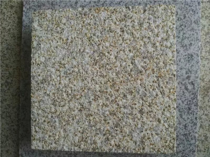 Shandong Yellow Rusty G350 Granite Bushhammered Slabs Cheap Prices, China Yellow Granite