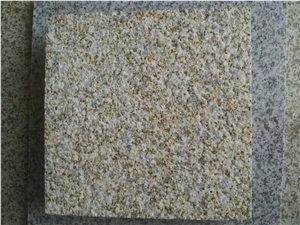 Shandong Yellow Rusty G350 Granite Bushhammered Slabs Cheap Prices, China Yellow Granite