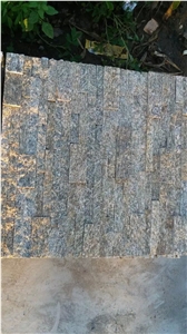 Tiger Yellow Culture Stone Stacked Stone Wall Cladding Veneer, Tiger Skin Yellow Granite Wall Cladding