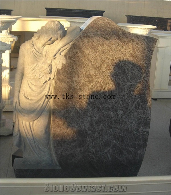 Angel Upright America Style Tombstones&Monuments, Grey Granite Monument & Tombstone