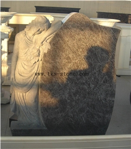 Angel Upright America Style Tombstones&Monuments, Grey Granite Monument & Tombstone