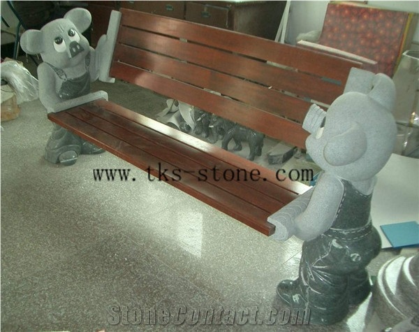 Animal Carving Garden Bench, Owl Pig Bear Park Benches from China -  