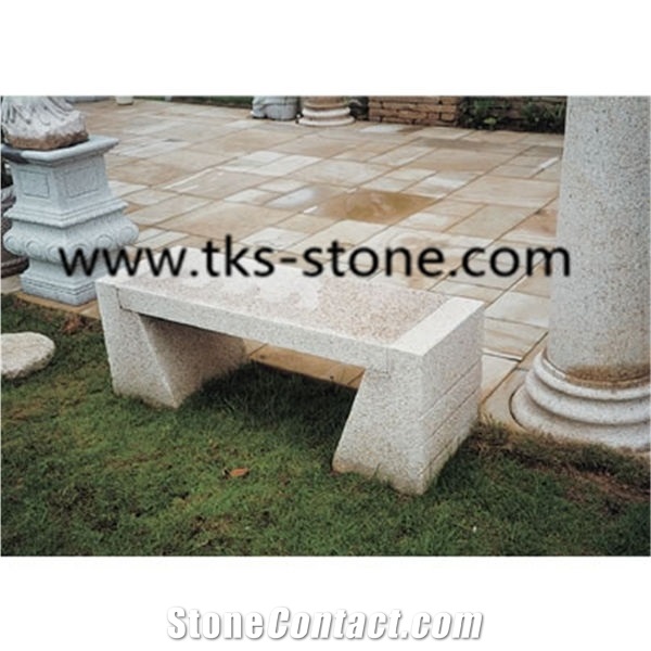 Beige Granite Bench & Bench, ,Garden Bench,Caved Chairs