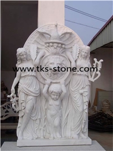 Beige Granite Human Sculptures,Angel Sculptures&Statues, Religious Statues,Stone Caving