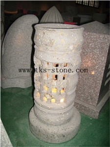 Beige Granite Lanterns,Lamp Caving,Lantern Sculptures,Garden Lanterns&Lamps,Japanese Lanterns