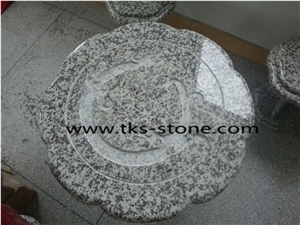 Bench & Table,Stone Table Sets Caving,Grey Granite Garden Tables,Outdoor Benches&Chairs,Exterior Furniture, Sculpture Grey Granite Exterior Furniture