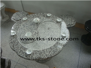 Bench & Table,Stone Table Sets Caving,Grey Granite Garden Tables,Outdoor Benches&Chairs,Exterior Furniture, Sculpture Grey Granite Exterior Furniture