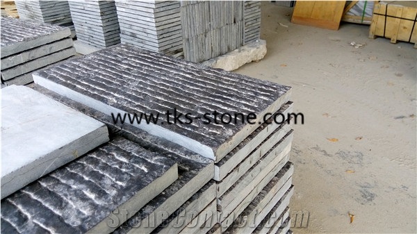 Blue Limestone,Chiselled Blue Limestone Tile, China Blue Limestone Tiles&Slabs