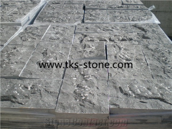 Blue Limestone Facades/Wall Tiles,Blue Wall Cladding Stone/Wall Panel,Wall Panels Natural Face,