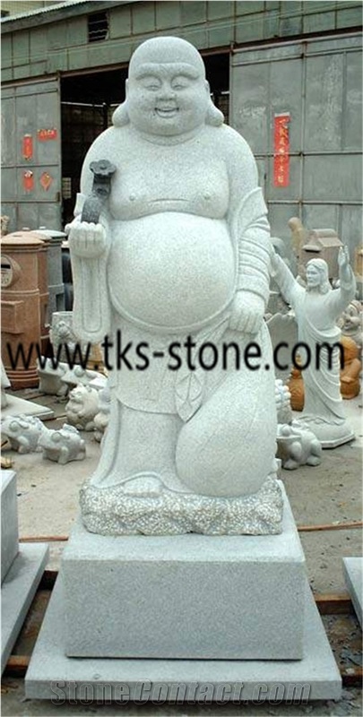 Buddhism Statue,Religious Sculptures&Statues,Grey Granite Human Sculptures,Statue,Handcarved Sculptures