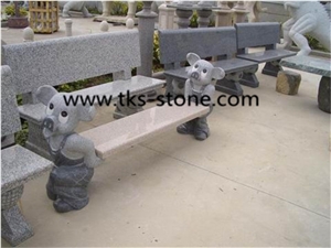 China Beige Chairs & Bench,Beige Granite Bench,Stone Bench,Sculptured Chairs,Garden Bench