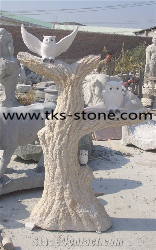 China Beige Granite Eagle Sculptures & Statues,Garden Sculptures,Statues,Landscape Sculptures,Western Statues,Handcarved Sculptures