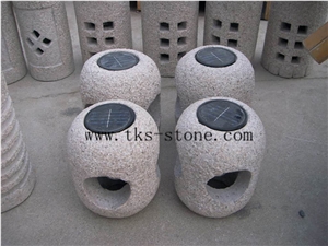China Beige Granite Japanese Lanterns,Beige Granite Garden Lanterns,Chinese Granite Lamps,Garden Lamps