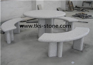 China Beige Table & Chair,Stone Table Sets, Beige Granite Bench,Round Table Top