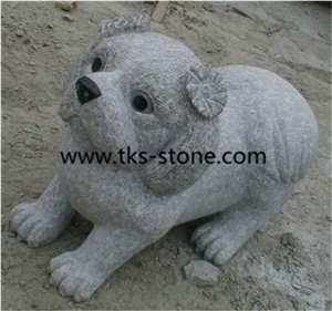 China Black Granite Dog Sculpture & Statue,Stone Dog Caving,Shanxi Black Animal Sculptures,Handcarved Sculptures,Dog Statues