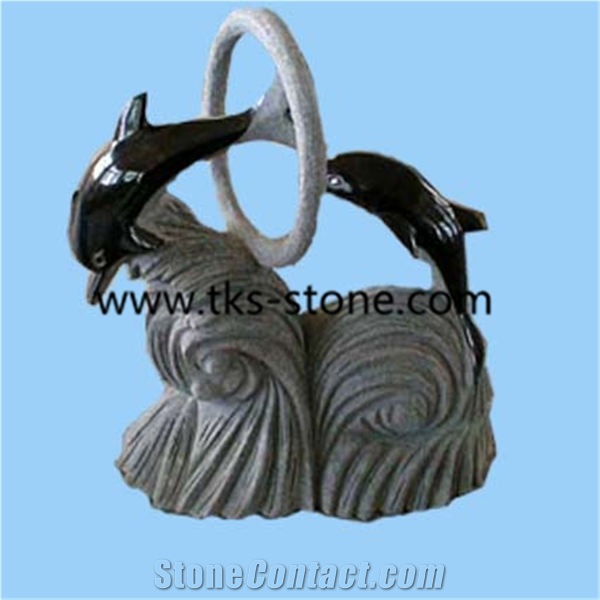 China Black Granite Dolphin Sculpture & Statue,Stone Dolphin Caving,Black Granite Animal Sculptures,Garden Sculptures,Handcarved Sculptures,Statues