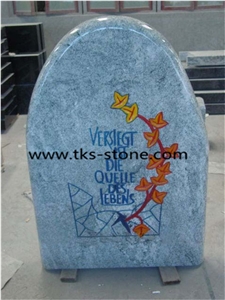 China Blue Granite Tombstone & Monument,Flower Carving Tombstone & Monument,Custom Monuments, Western Style Tombstones,Headstones,Monument Design