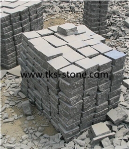 China Blue Limestone Cube Stone Paver