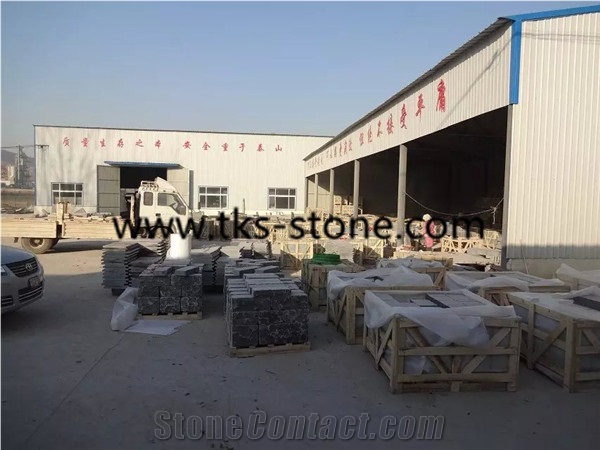 China Blue Limestone Cube Stone Paver