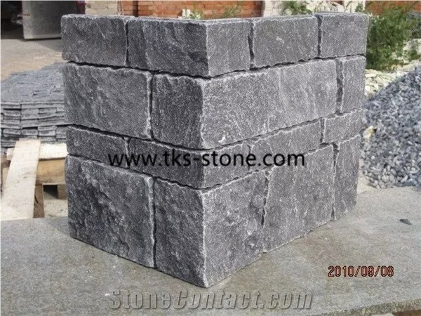 China Blue Limestone Mushroom Stone, Wall Cladding & Wall Covering,China Blue Limestone