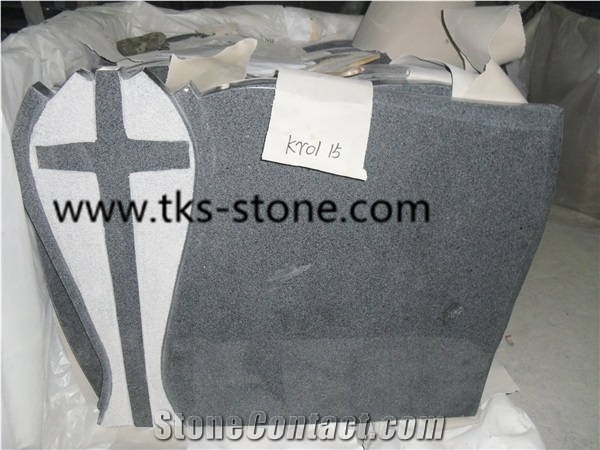 China G654 Black Granite Monument & Tombstone,Padang Dark,Sesame Black,Impala Black,China Dark Grey Granite Tombstone,Granite Monument,Natural Stone Monument & Tombstone