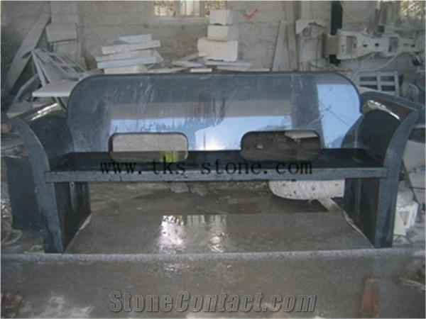 China G654 Black Granite Outdoor Benches,Black Granite Bench