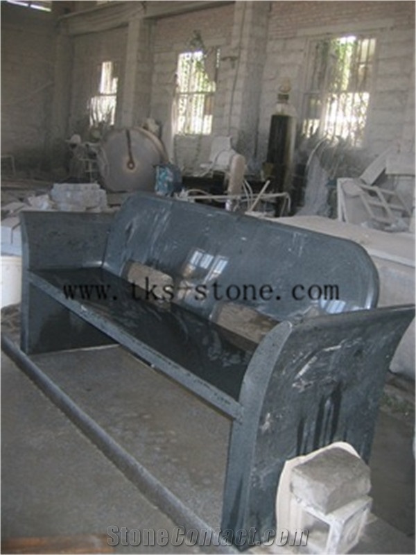 China G654 Black Granite Outdoor Benches,Black Granite Bench
