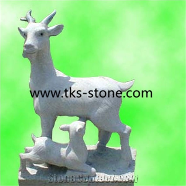 China Grey Granite Deer Sculpture & Statue,Stone Deer Caving,Grey Granite Animal Sculptures,Handcarved Sculptures,Garden Sculptures,Western Statues