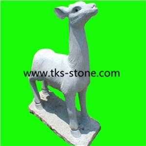 China Grey Granite Deer Sculpture & Statue,Stone Deer Caving,Grey Granite Animal Sculptures,Handcarved Sculptures,Garden Sculptures,Western Statues