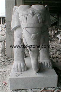 China Grey Granite Elephant Sculpture & Statue,Stone Elephant Caving,Grey Granite Animal Sculptures,Garden Sculptures,Statues